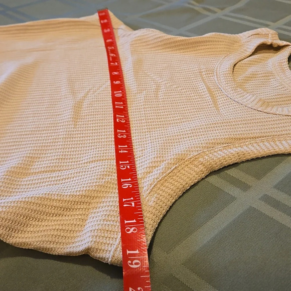 Dressin 2pc Ribbed Fabric Racerback Crop Top & Shorts / Drawstring Women size XL - Picture 5 of 14